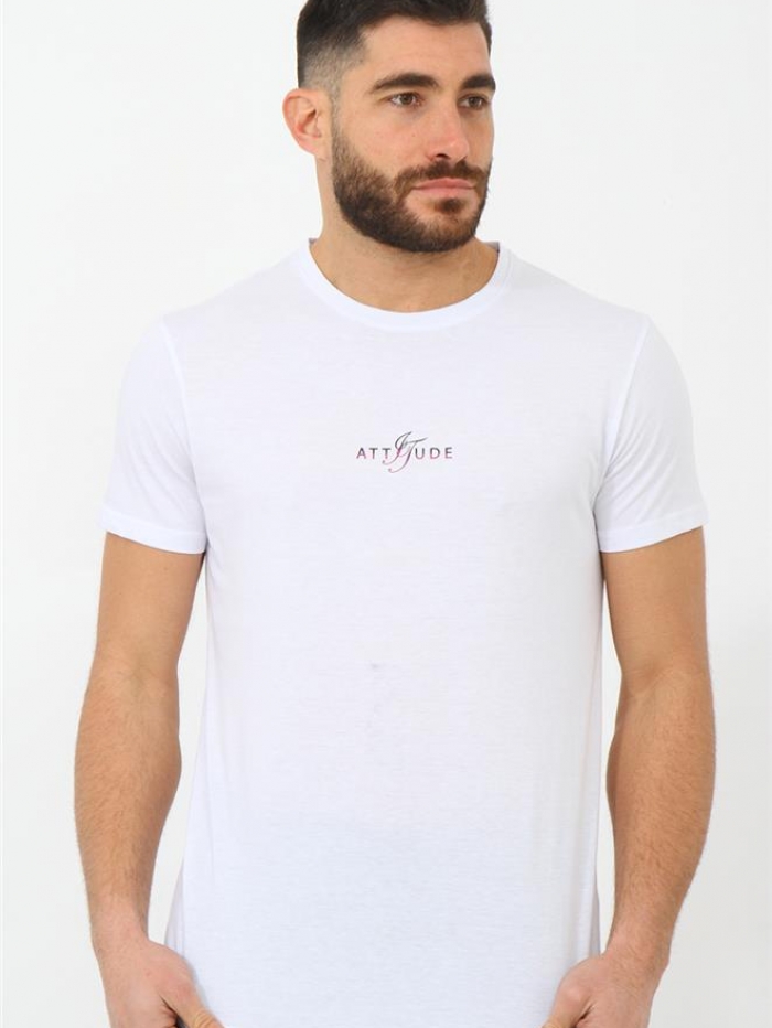Τ-shirt με τύπωμα στην πλάτη Attitude