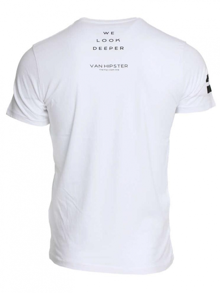 T-shirt μονόχρωμο με τύπωμα στο πίσω μέρος Van Hipster