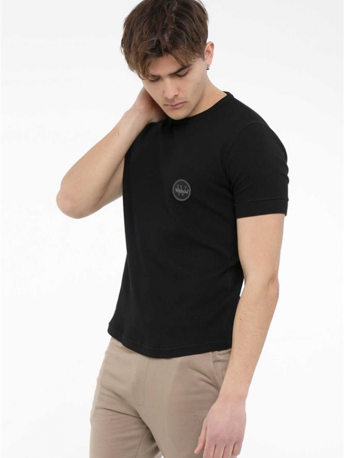 Τ-shirt πικέ μονόχρωμο Wisdom