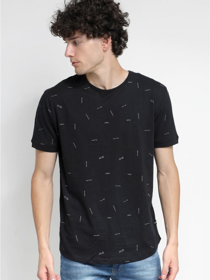 T-shirt σε βαμβακερή φλάμμα Van Hipster allover