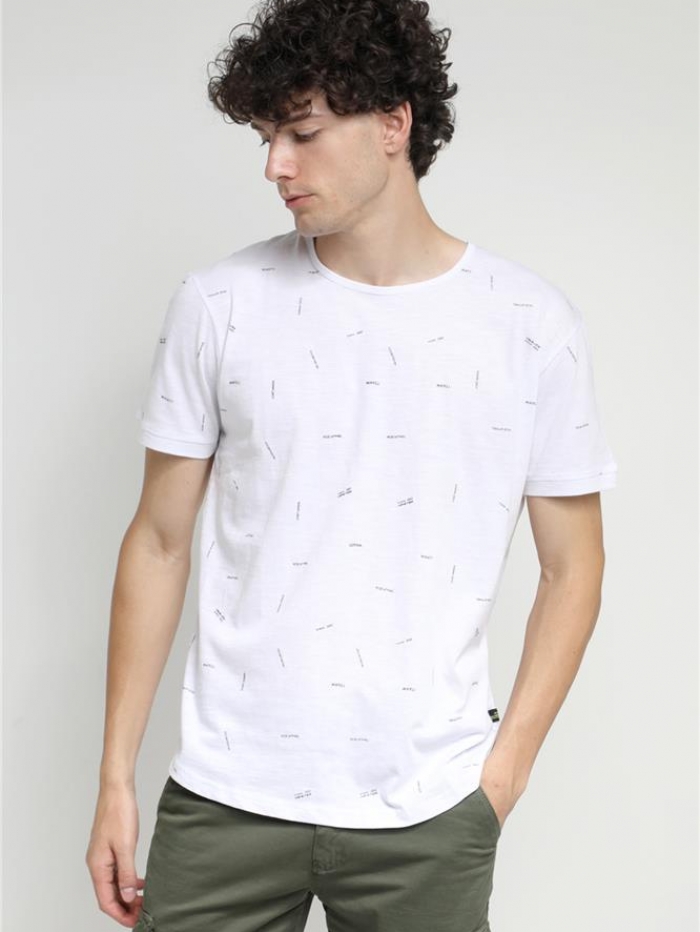 T-shirt σε βαμβακερή φλάμμα Van Hipster allover