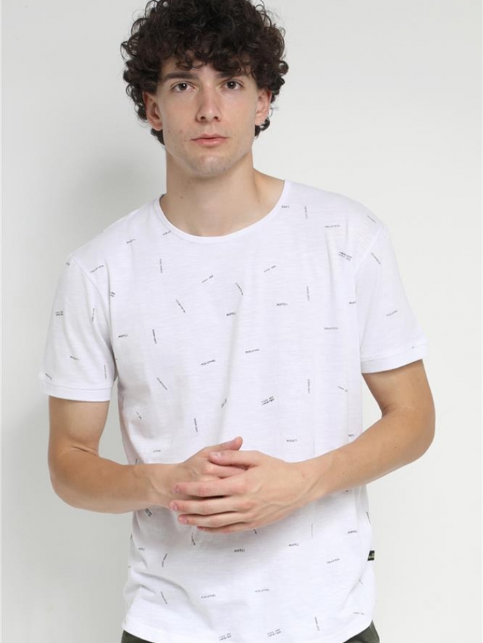 T-shirt σε βαμβακερή φλάμμα Van Hipster allover