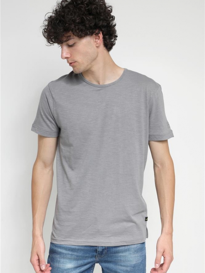 T-shirt σε βαμβακερή φλάμμα Van Hipster μονόχρωμη