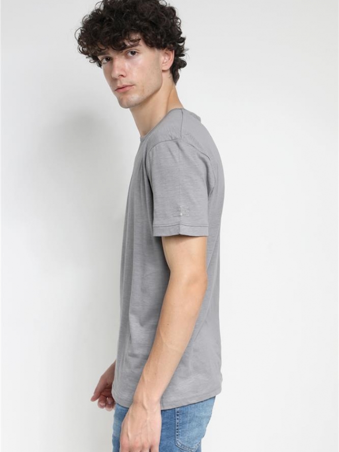 T-shirt σε βαμβακερή φλάμμα Van Hipster μονόχρωμη