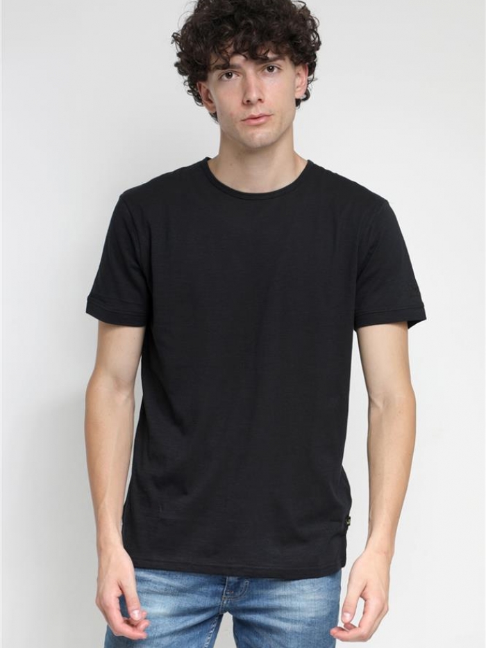 T-shirt σε βαμβακερή φλάμμα Van Hipster μονόχρωμη