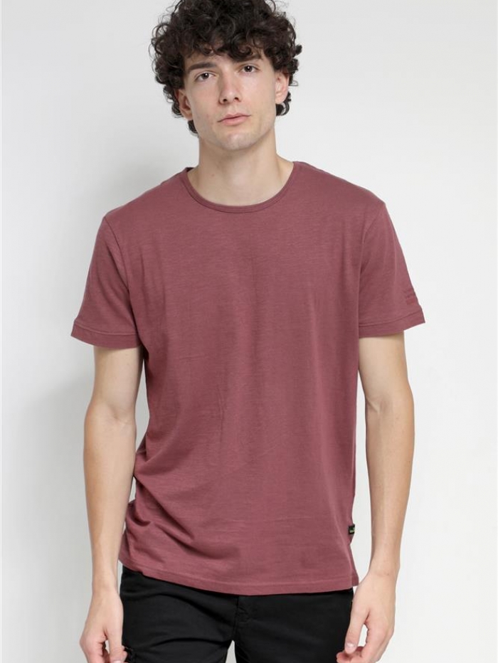 T-shirt σε βαμβακερή φλάμμα Van Hipster μονόχρωμη