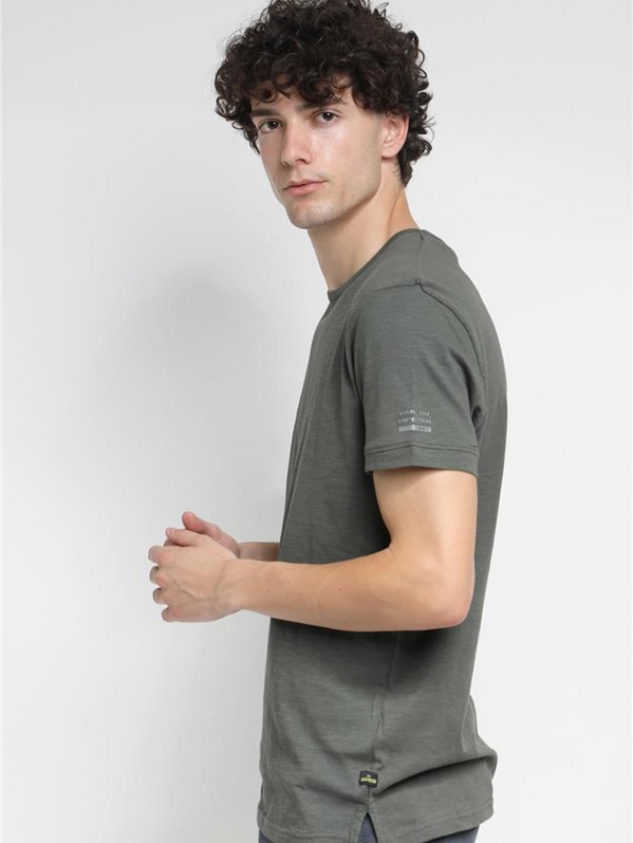 T-shirt σε βαμβακερή φλάμμα Van Hipster μονόχρωμη