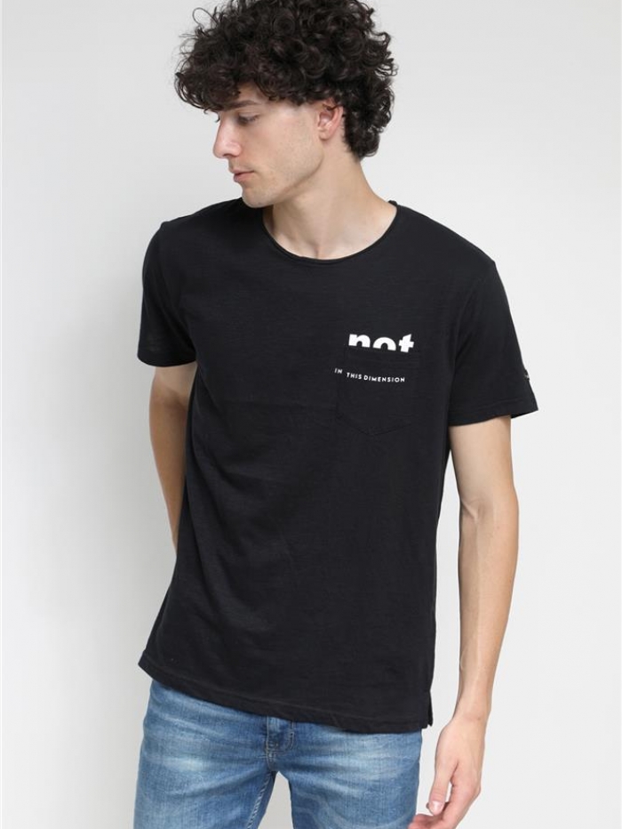 T-shirt σε βαμβακερή φλάμμα Van Hipster 'not'