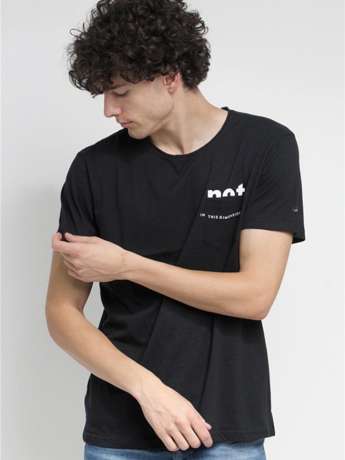 T-shirt σε βαμβακερή φλάμμα Van Hipster 'not'