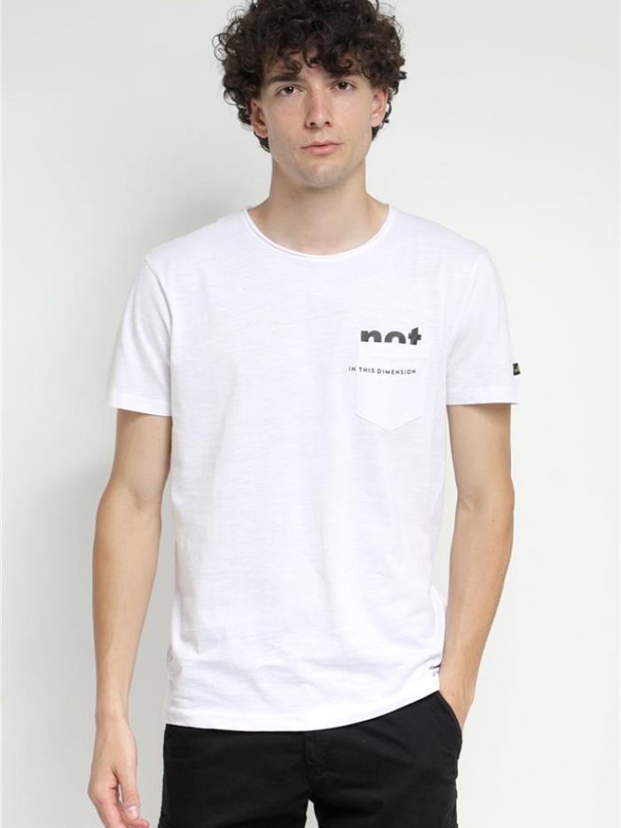 T-shirt σε βαμβακερή φλάμμα Van Hipster 'not'