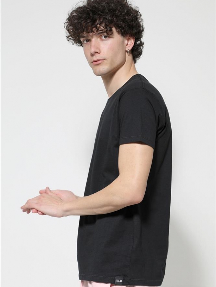 T-shirt βαμβακερό μονόχρωμο Van Hipster