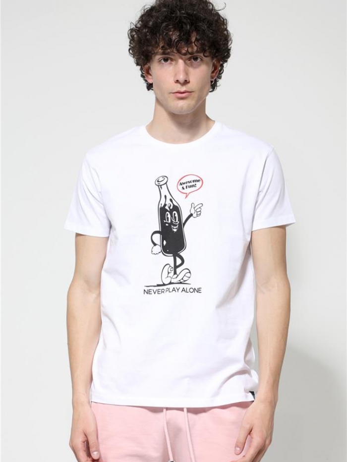 T-shirt βαμβακερό Van Hipster 'drink'