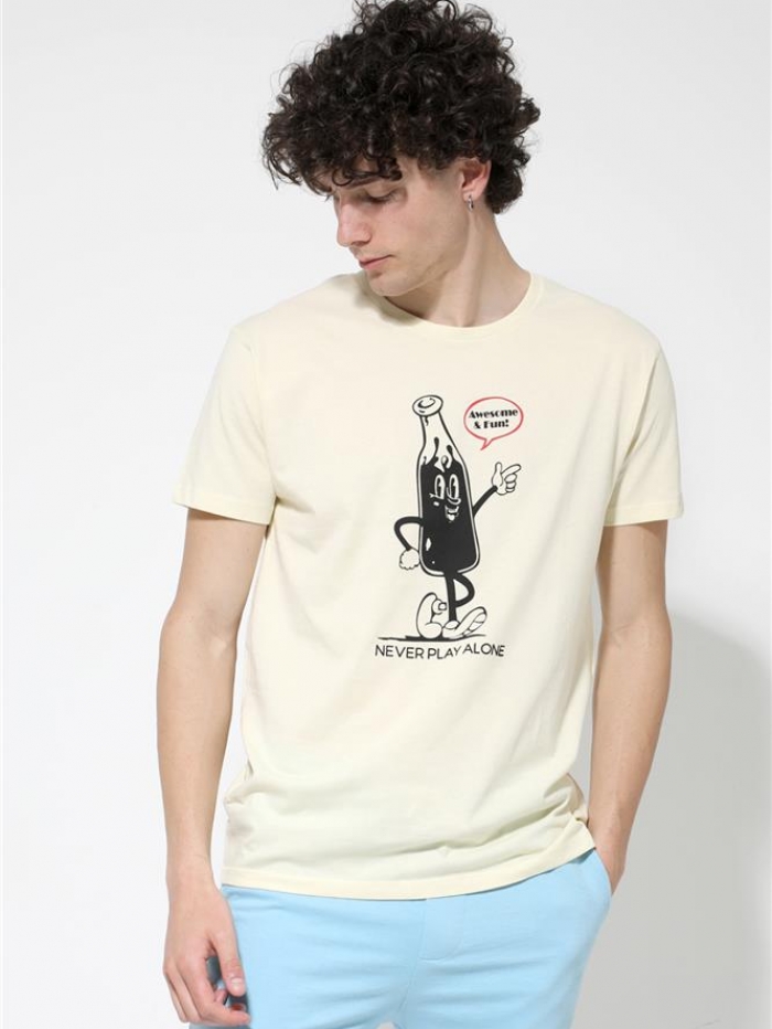 T-shirt βαμβακερό Van Hipster 'drink'