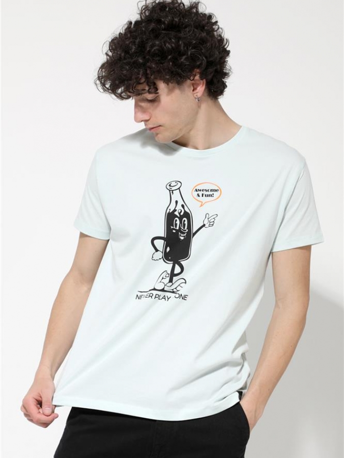 T-shirt βαμβακερό Van Hipster 'drink'