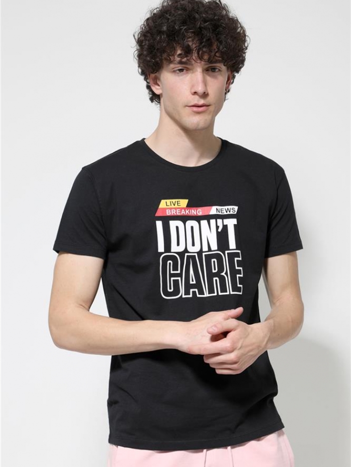 T-shirt βαμβακερό Van Hipster 'I don't care'