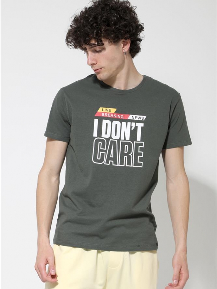T-shirt βαμβακερό Van Hipster 'I don't care'