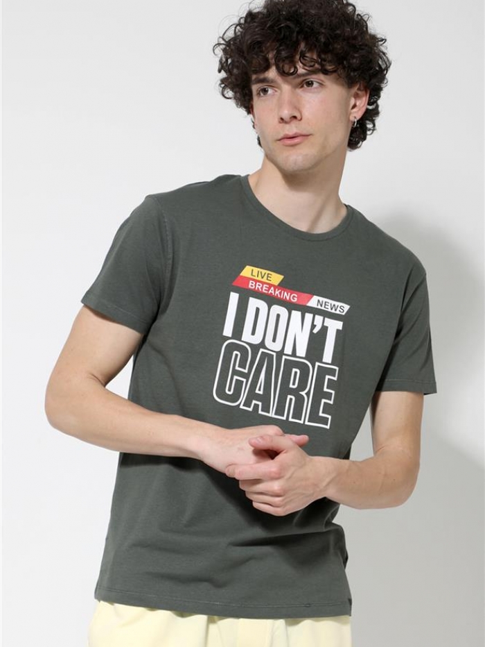 T-shirt βαμβακερό Van Hipster 'I don't care'