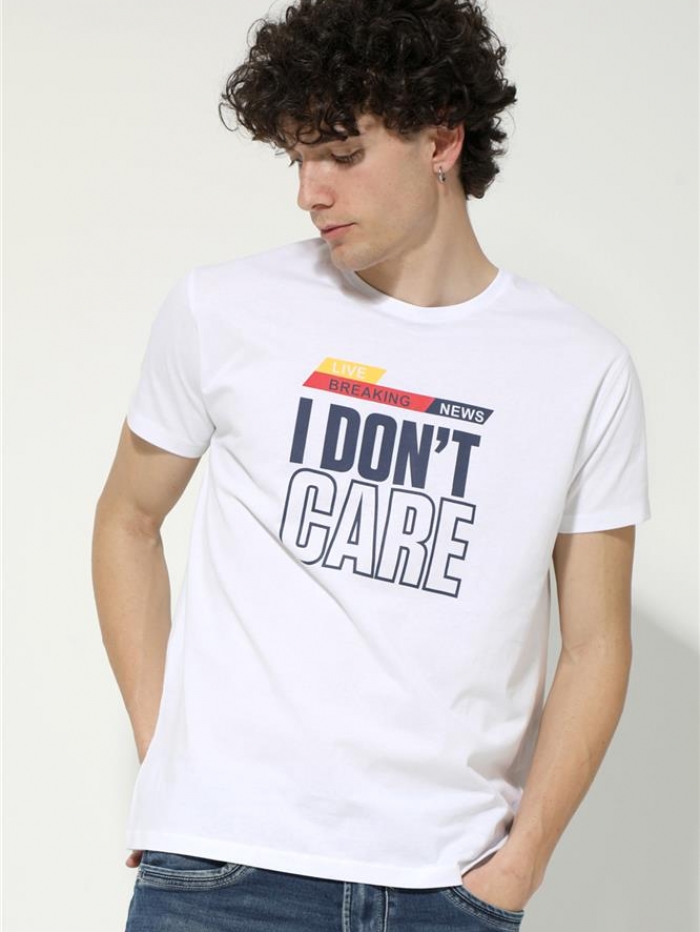 T-shirt βαμβακερό Van Hipster 'I don't care'