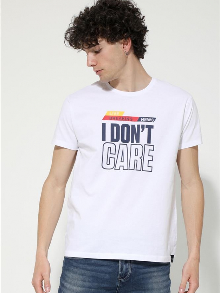 T-shirt βαμβακερό Van Hipster 'I don't care'