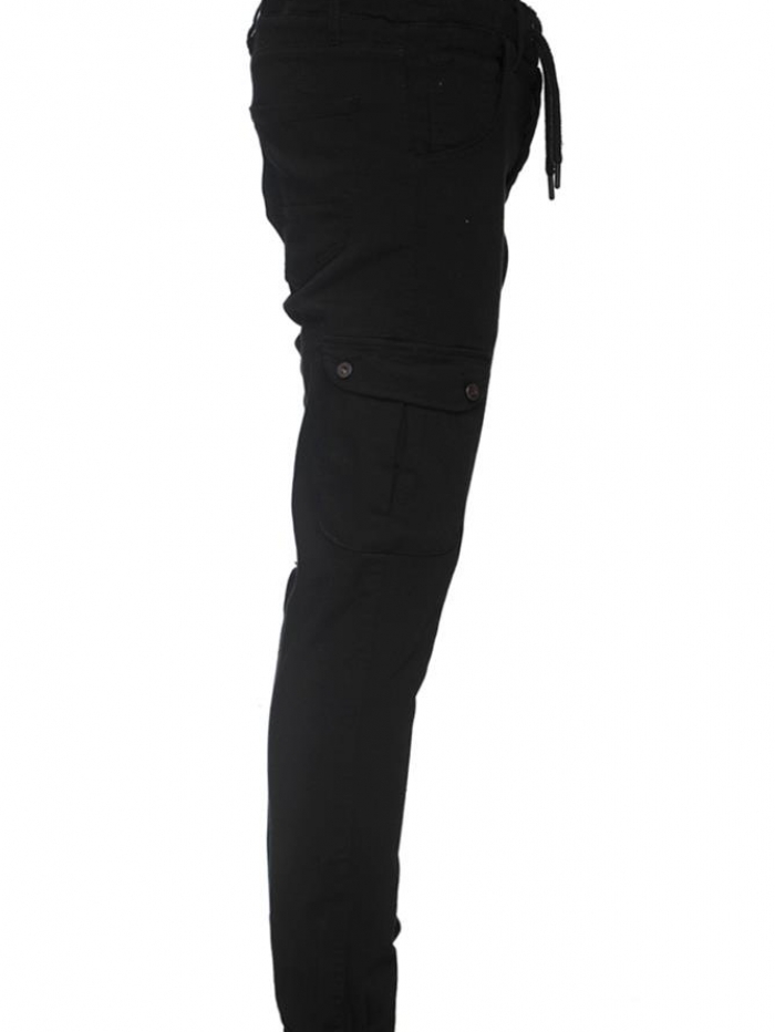 Βαμβακερό παντελόνι cargo, με λάστιχο κάτω