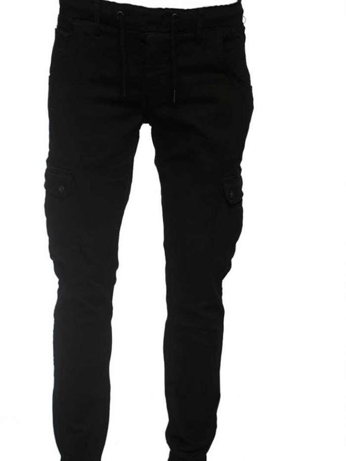 Βαμβακερό παντελόνι cargo, με λάστιχο κάτω