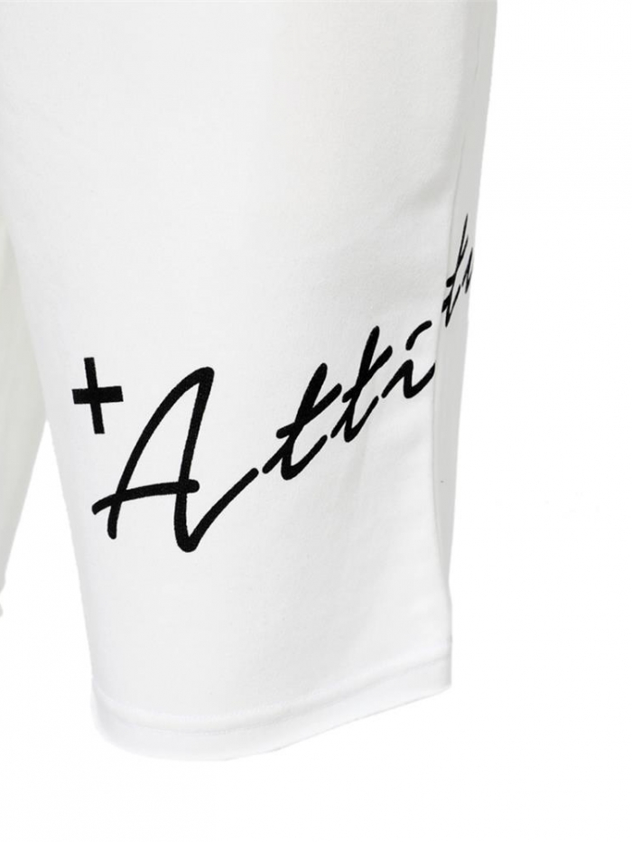 Βερμούδα μακό με τύπωμα στο πλάι Attitude