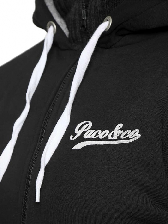 Ζακέτα φούτερ με κούκουλα και γούνα στο εσωτερικό Paco.