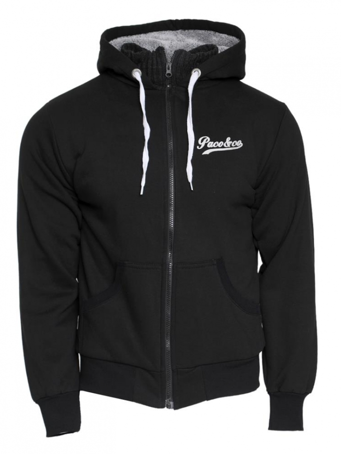 Ζακέτα φούτερ με κούκουλα και γούνα στο εσωτερικό Paco.