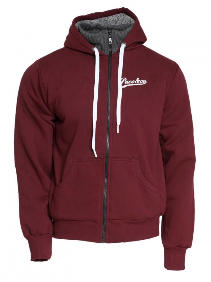 Ζακέτα φούτερ με κούκουλα και γούνα στο εσωτερικό Paco.