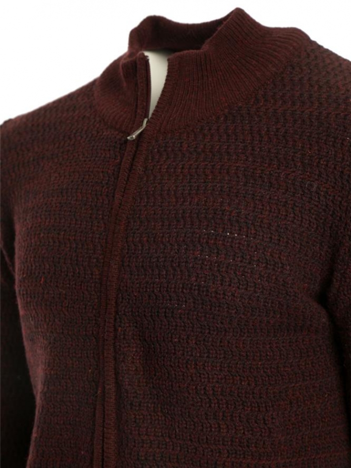 Ζακέτα πλεκτή με φερμουάρ, μάλλινη