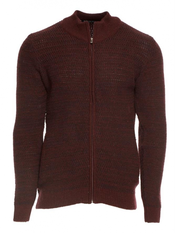 Ζακέτα πλεκτή με φερμουάρ, μάλλινη