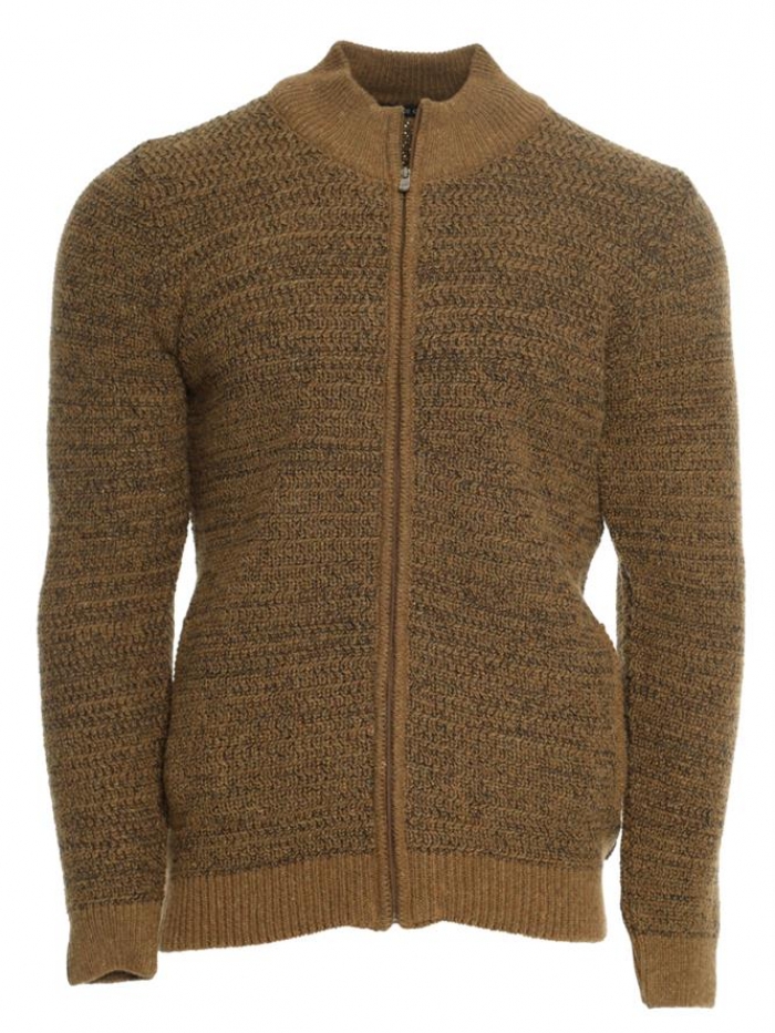 Ζακέτα πλεκτή με φερμουάρ, μάλλινη