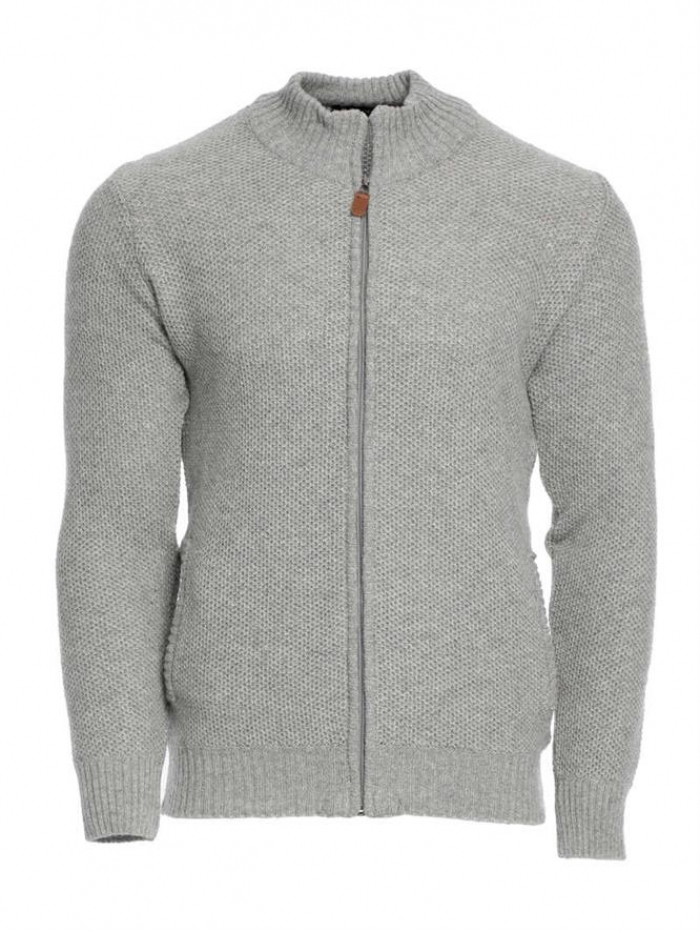 Ζακέτα πλεκτή με φερμουάρ, μάλλινη